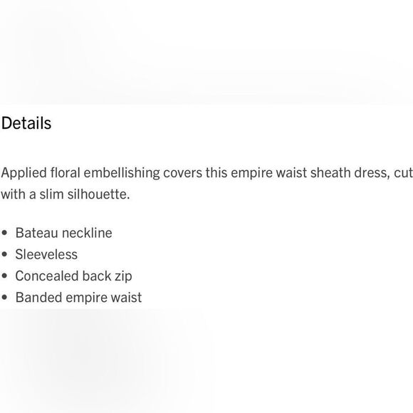 Mac Duggal Floral Beaded Sheath Midi Dress/ size 14 - Picture 9 of 10